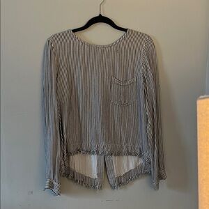 Cloth and Stone from Anthropologie black and white striped top